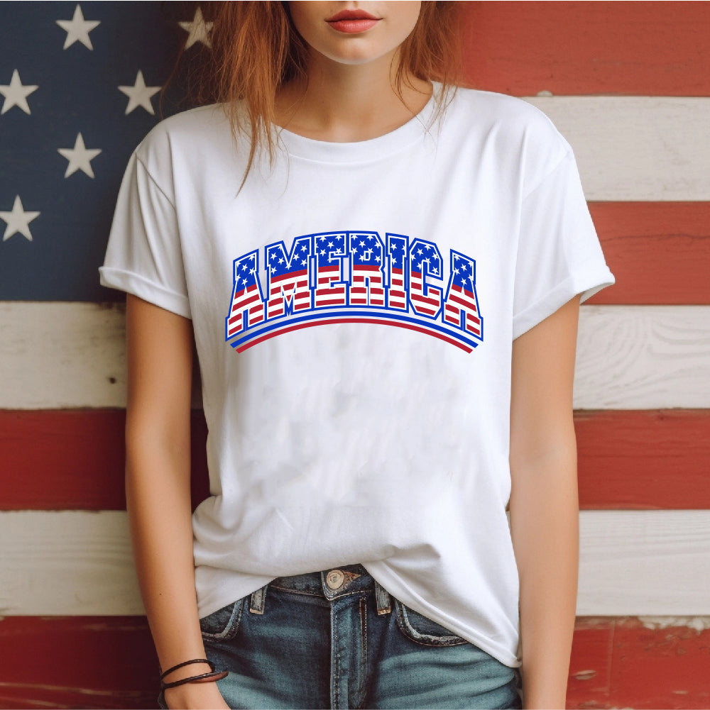 America Flag Text - USA - 402