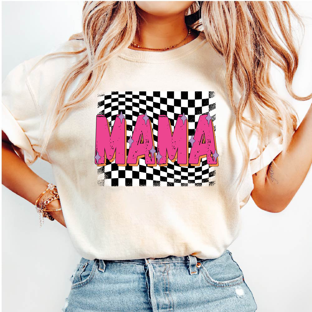 Pink Mama Checkered Print - FAM - 178