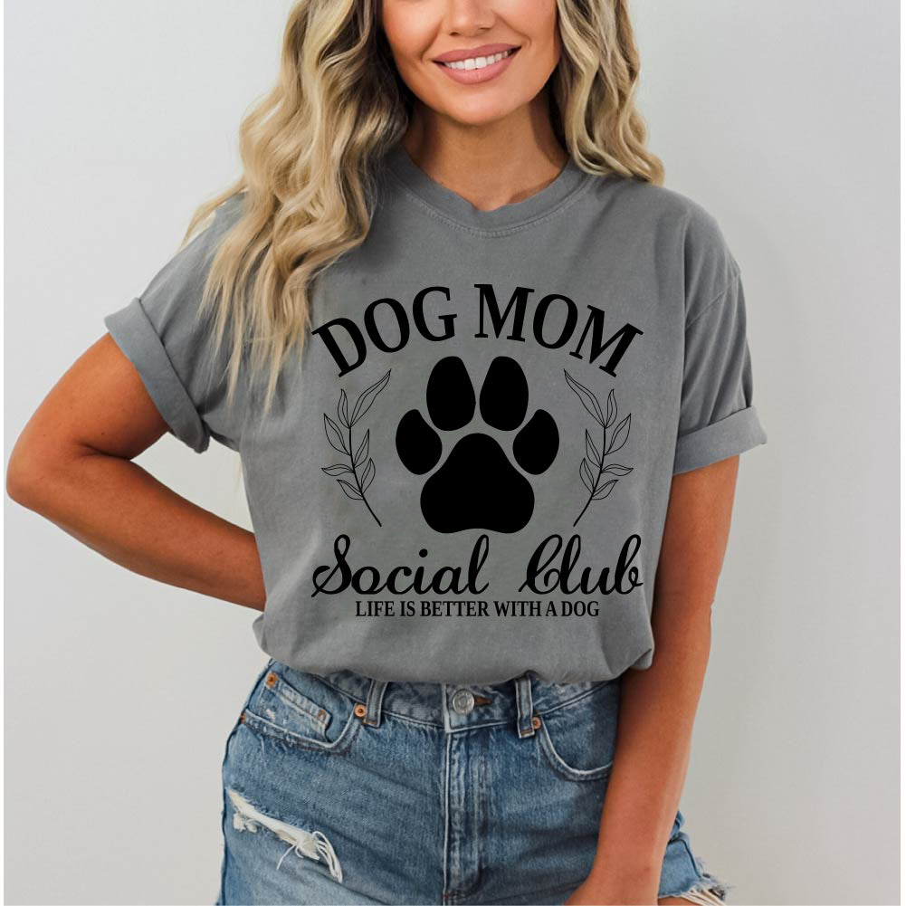 Dog Mom Social Club Black - STN - 195