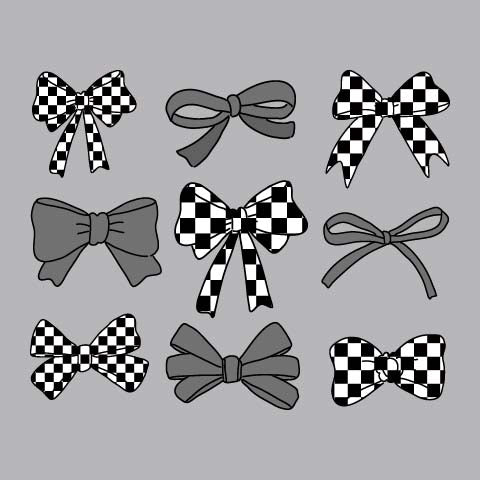 Bows Black White - FUN - 777