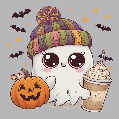 Cute Halloween Ghost - KID - 324