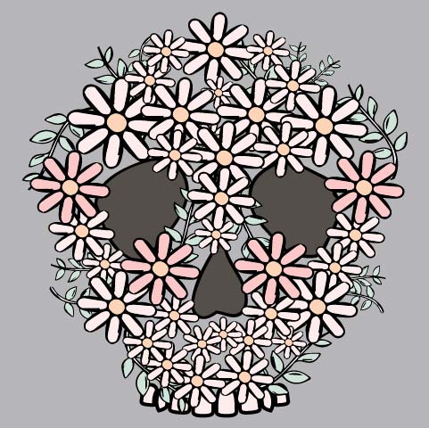 Flowery Skull - FUN - 815