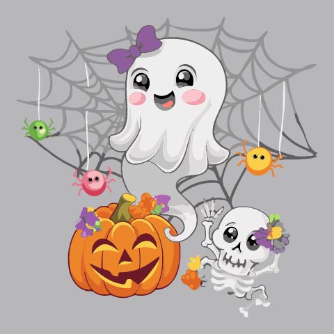 Cute Halloween Ghost - KID - 338