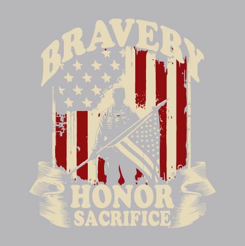 Bravery Honor Sacrifice Pocket - PK - SPF - 012