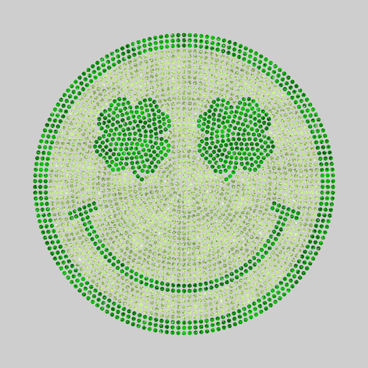 Green Smiley | Shinny Sequin – PAT - 088