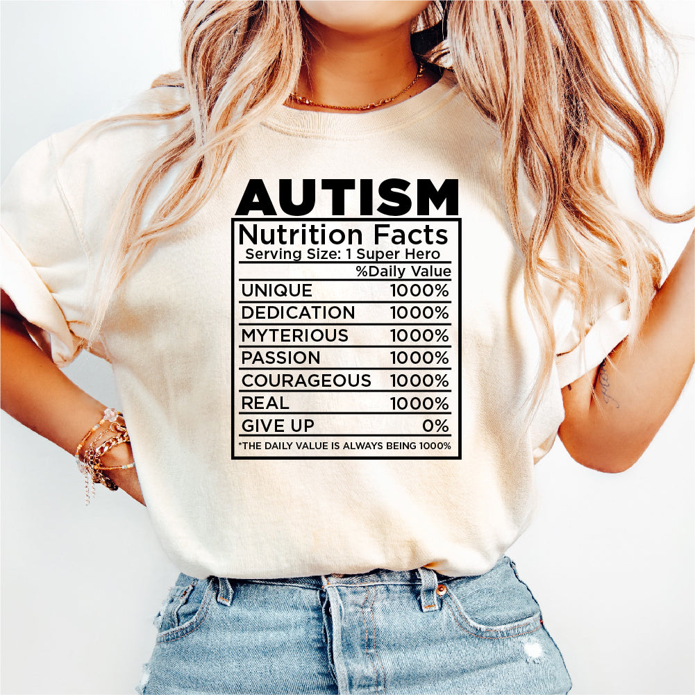 Autism Nutrition Facts - FAM - 154