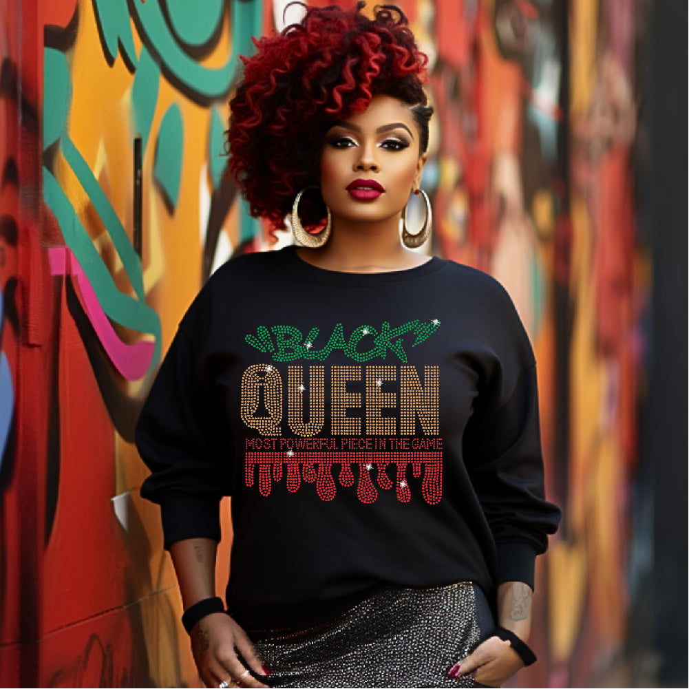 Black Powerful Queen | Rhinestones - RHN - 116