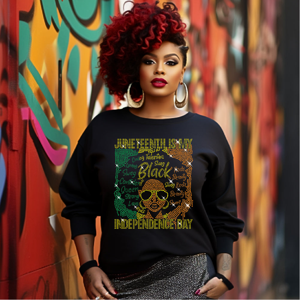 Black Independence Day | Rhinestones - RHN - 171