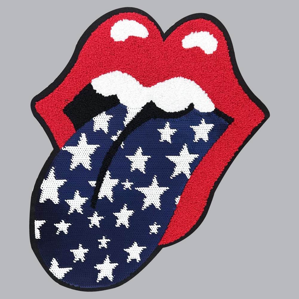 American Lips Tongue | Chenille Patch - PAT - 160