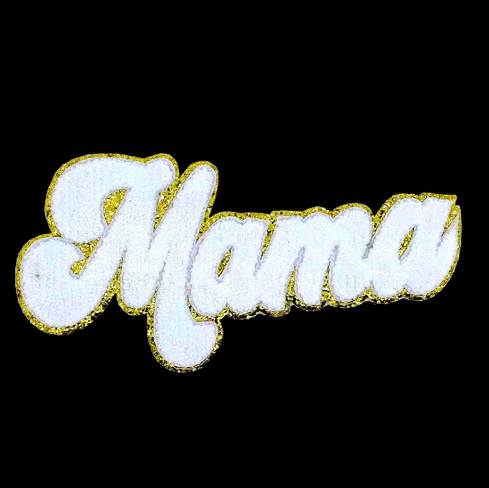 Mama White Chenille - PAT - 095