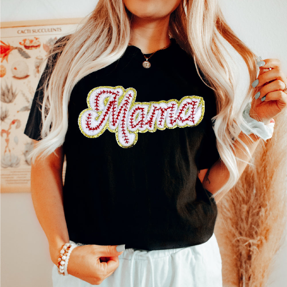 Mama Baseball Chenille - PAT - 096