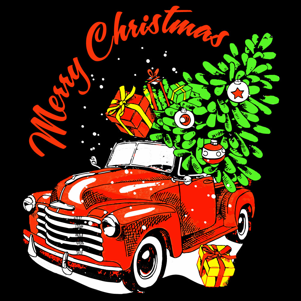 Merry Christmas red car - XMS - 451