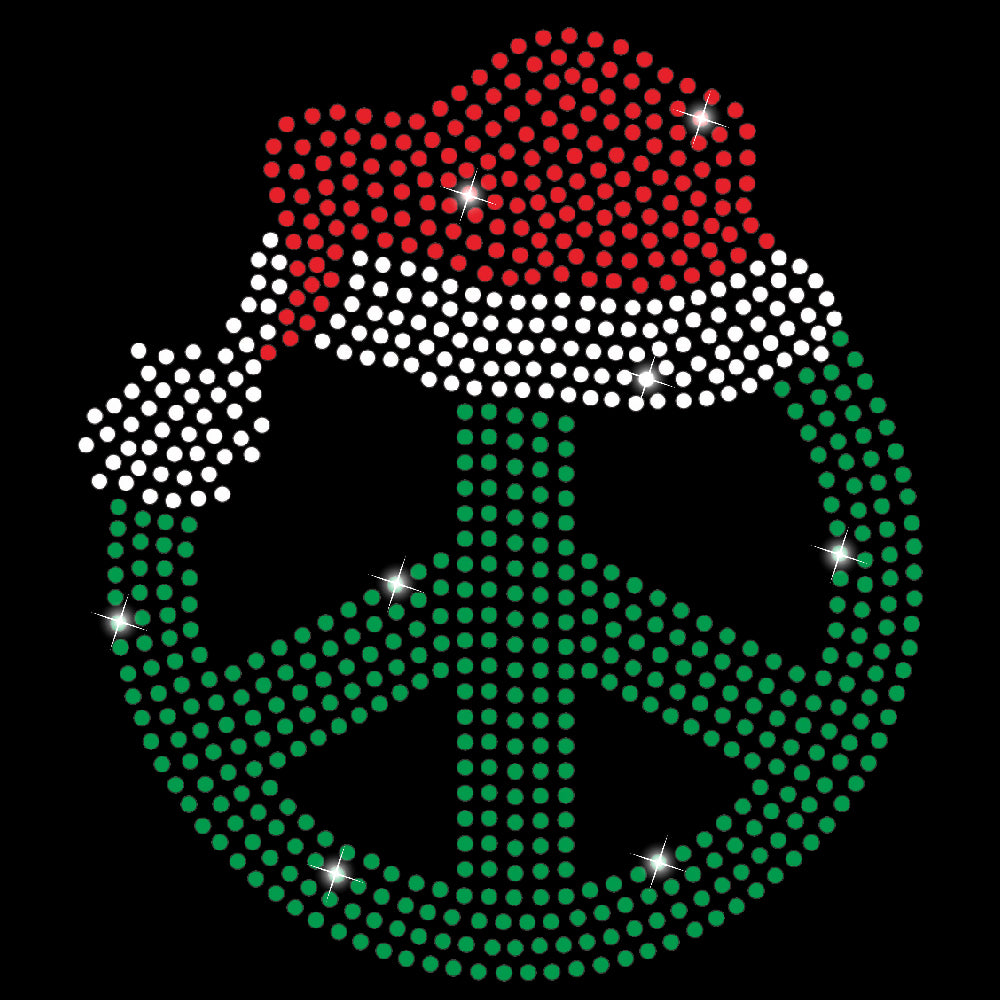 Santa Peace | Rhinestones - RHN - 143