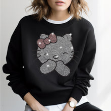 Load image into Gallery viewer, Cat Face W | Rhinestones - RHN - 164
