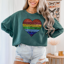 Load image into Gallery viewer, Rainbow Pride Heart | Chenille Patch - PAT - 189
