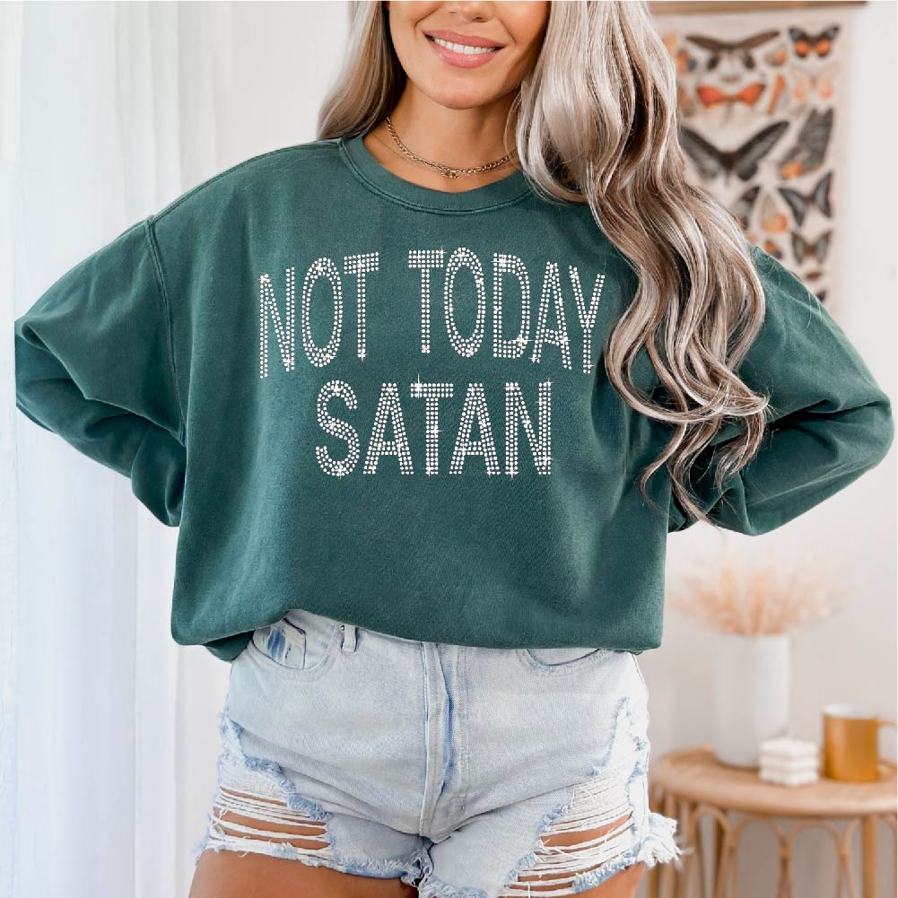 Not Today Satan | Rhinestones - RHN - 021