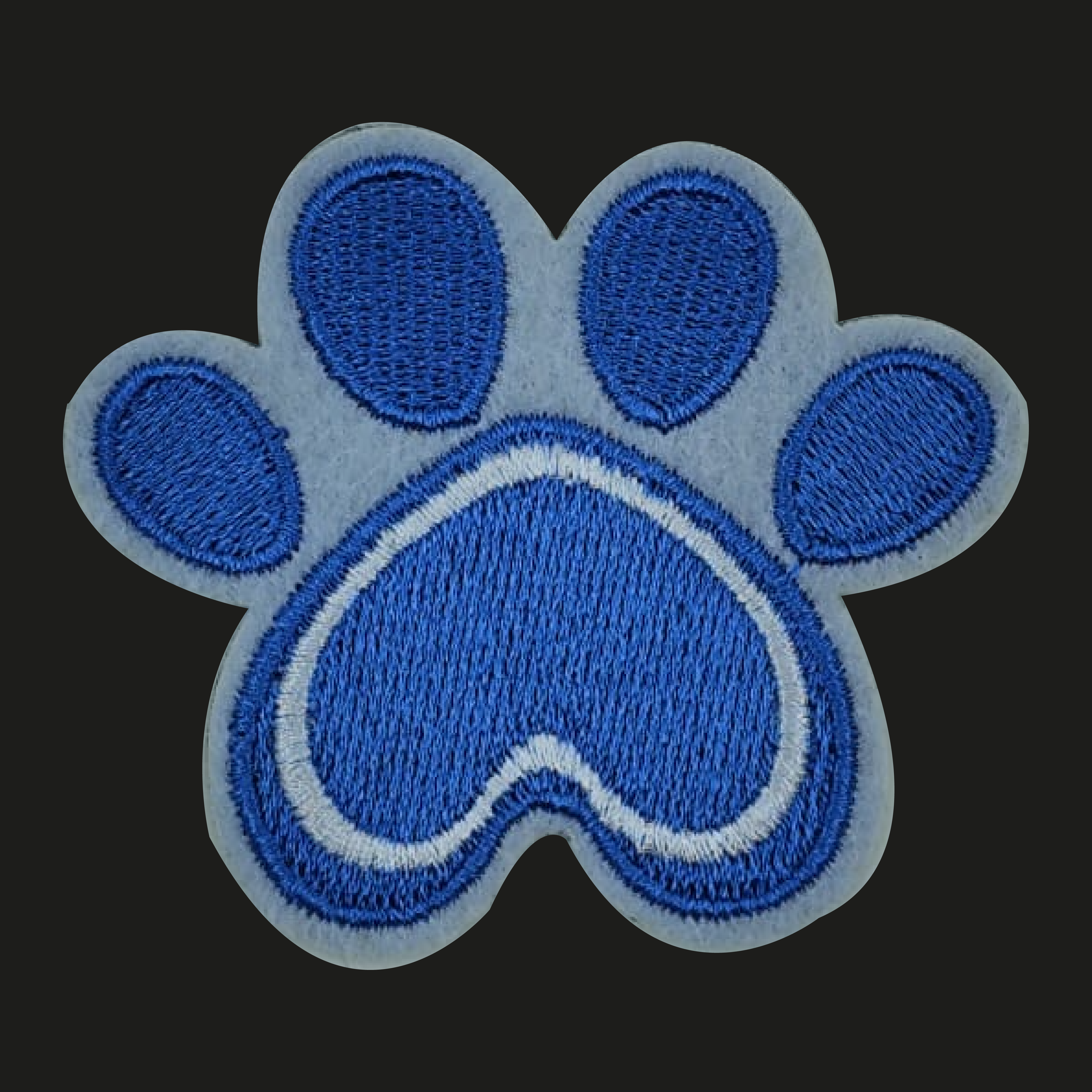 Blue Dog Paw | Chenille Patch - PAT - 185