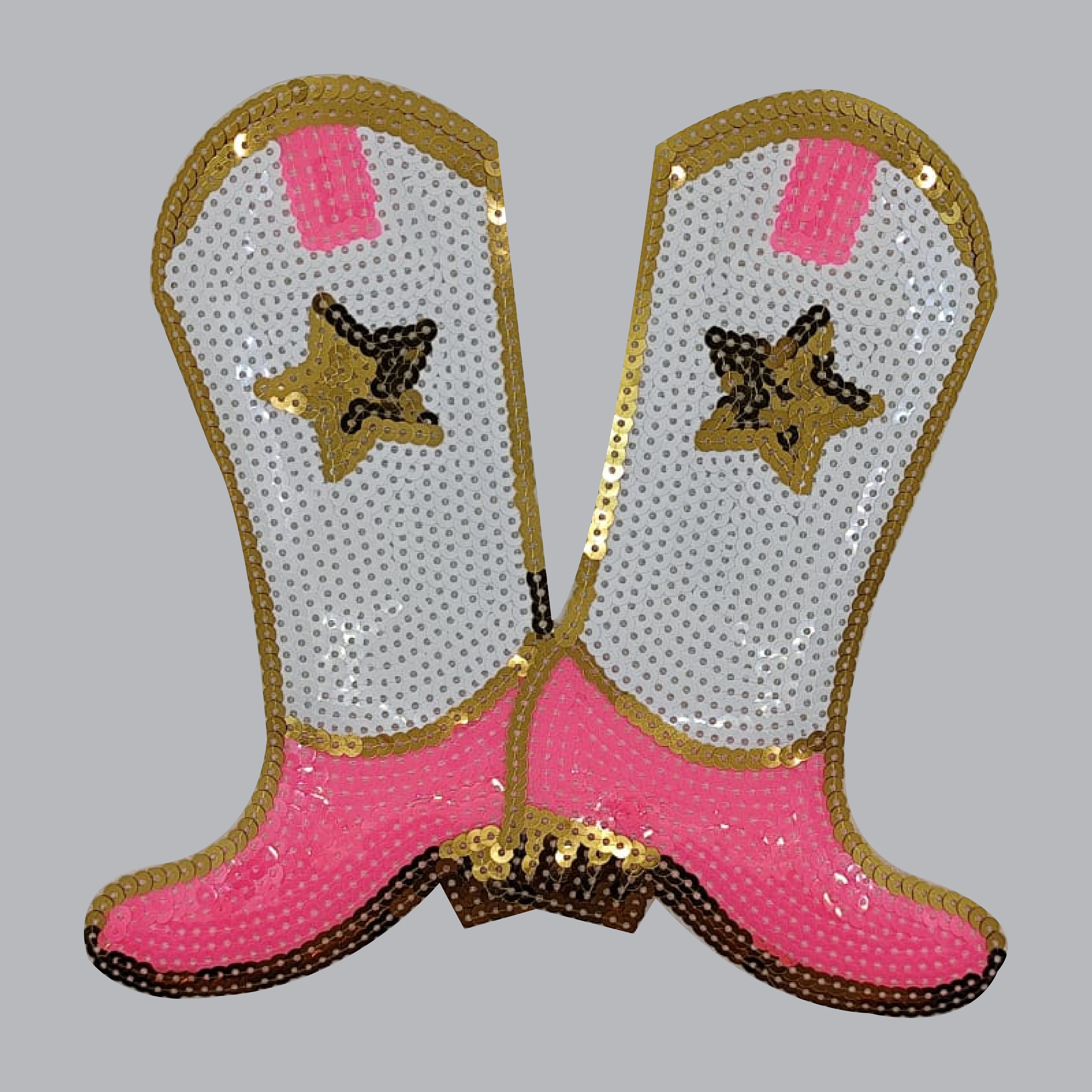 Pink Cowboy Boots | Chenille Patch - PAT - 187