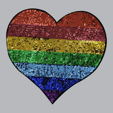 Load image into Gallery viewer, Rainbow Pride Heart | Chenille Patch - PAT - 189

