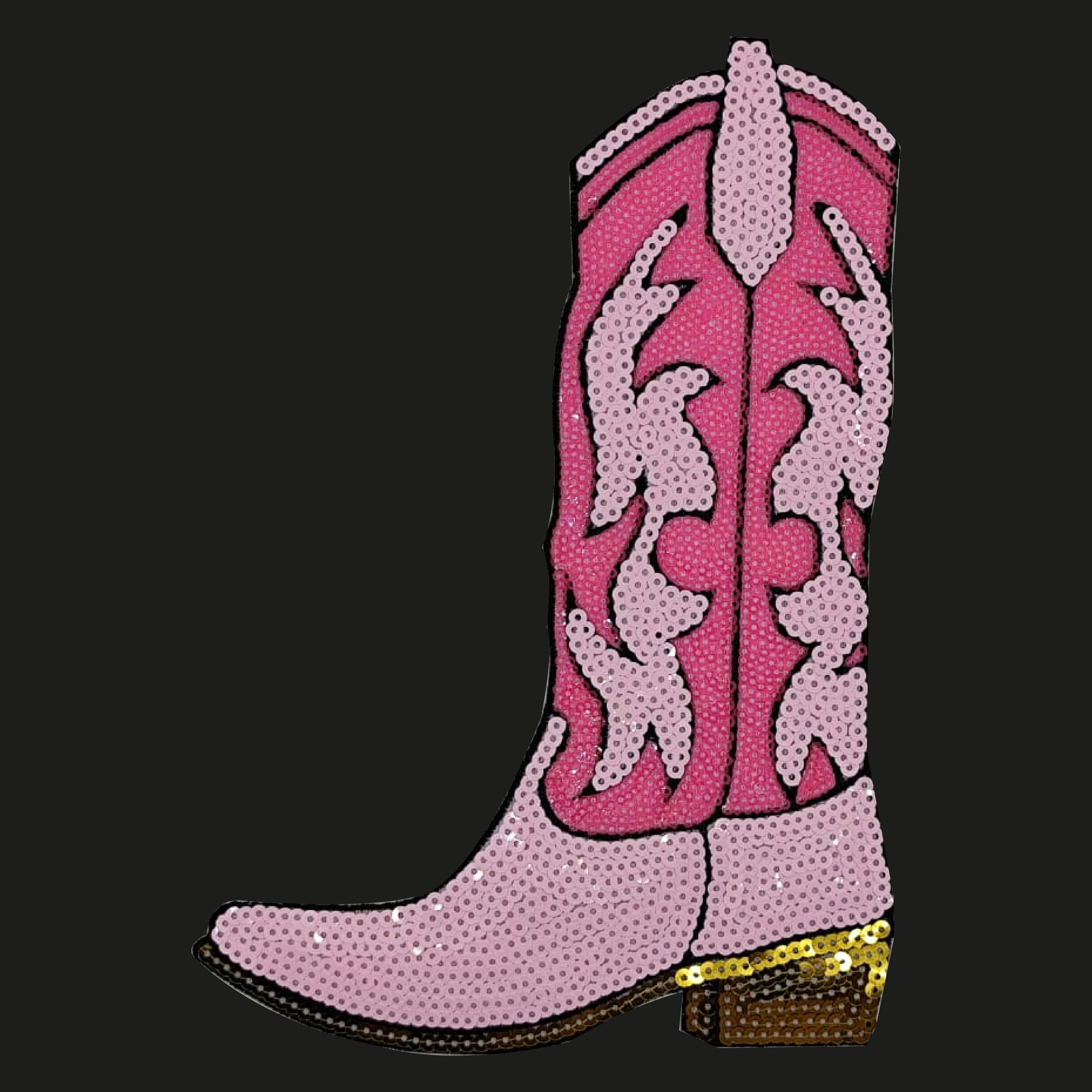 One Pink Cowboy Boot | Chenille Patch - PAT - 186