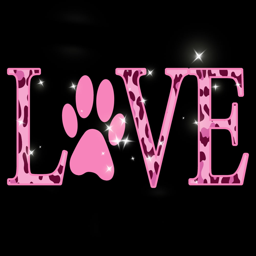 Love Pink Animal Print | Glitter - GLI - 210