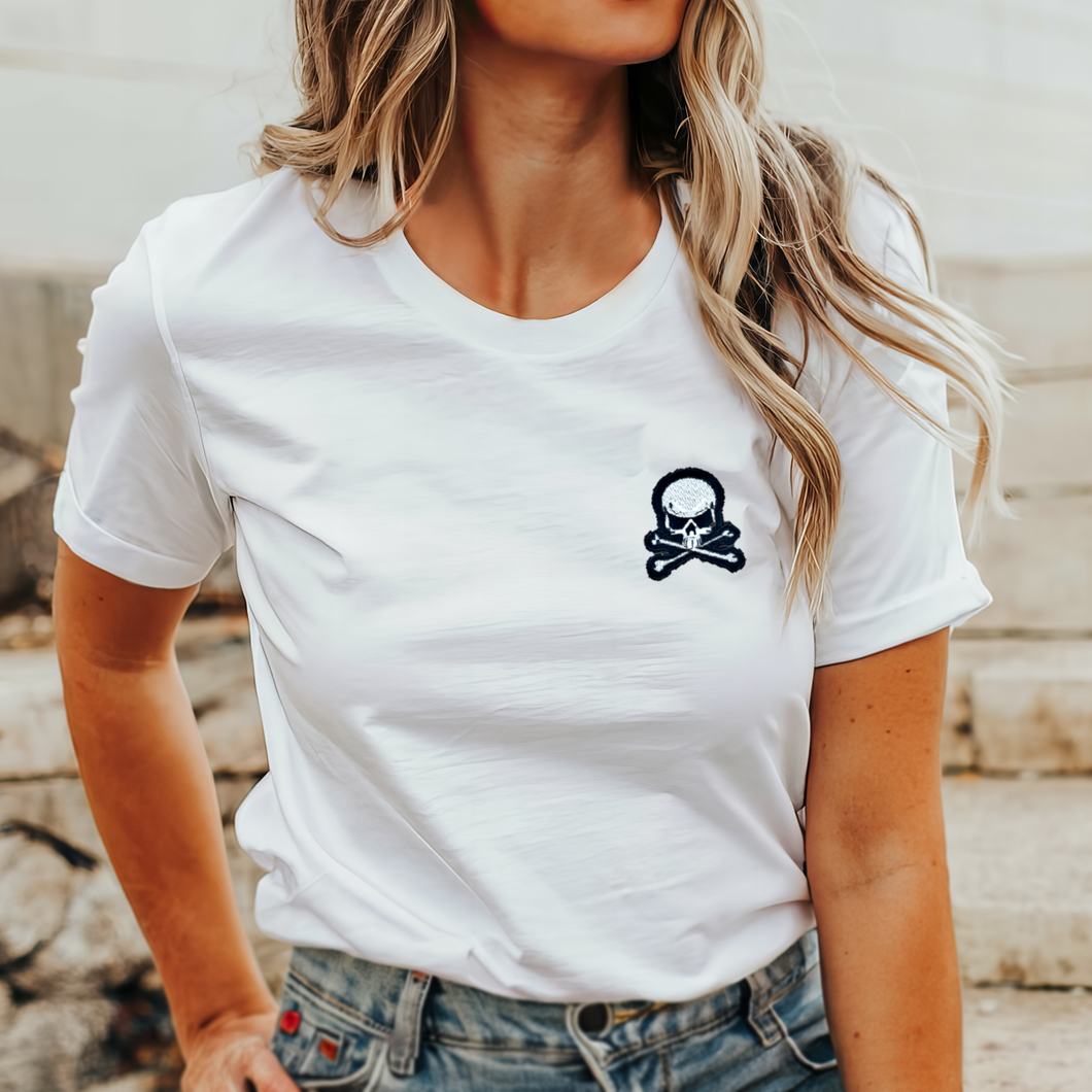White Skull Small | Embroidery Patch - PAT - 284
