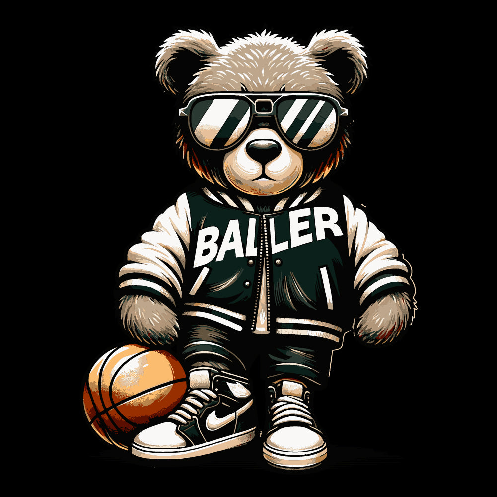 Baller Bear With Basketball - URB - 505