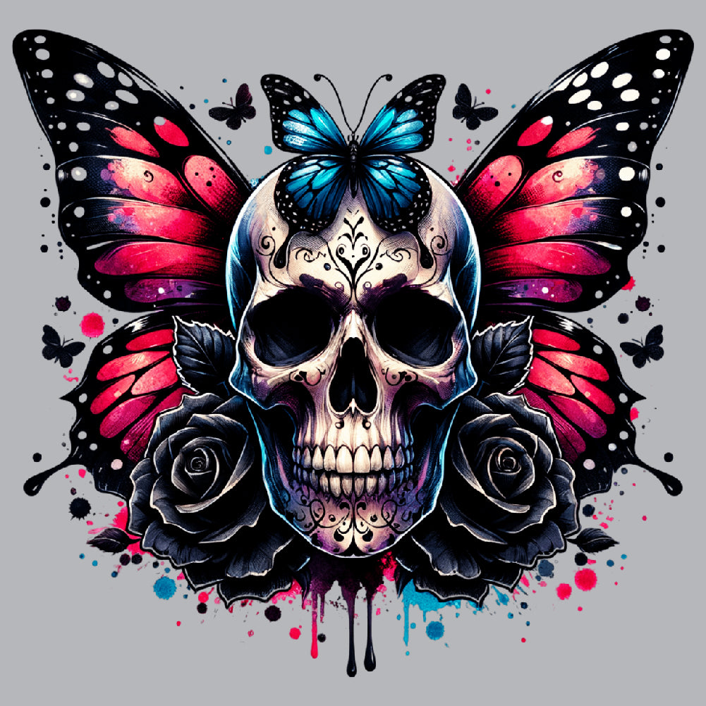 Pink Butterfly Skull - BOH - 165