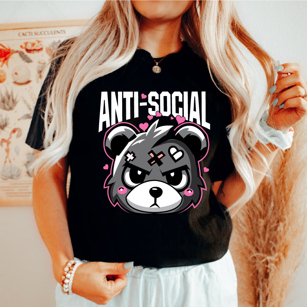 Anti-social Pink Hearts Bear - URB - 502