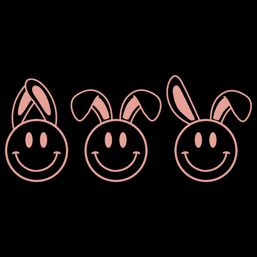 Three Pink Smile Rabbits - EAS - 025