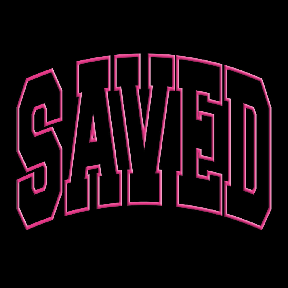 Saved Pink | Puff Print - PUF - 027