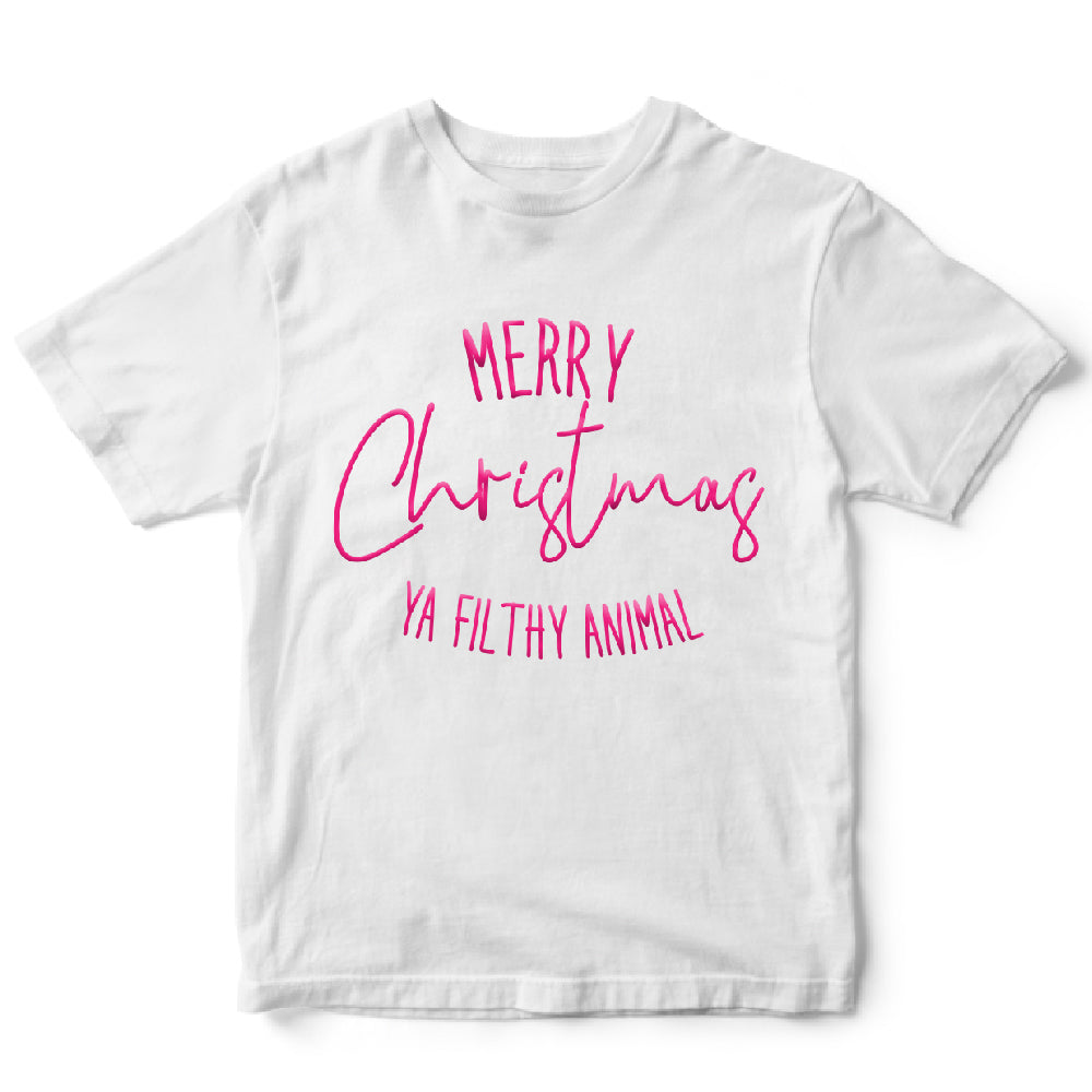 Christmas ya filthy animal, Pink ( PUFF PRINT ) - PUF - 011