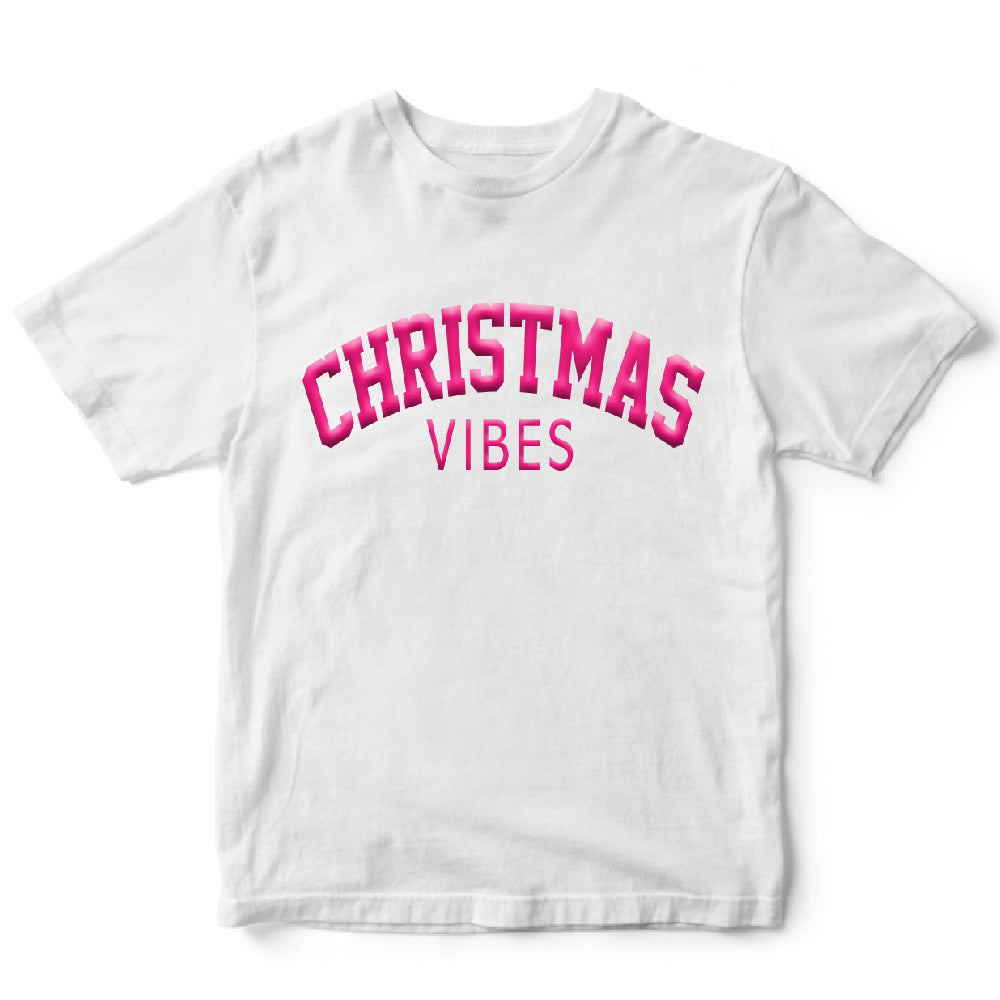 Christmas vibes, Pink ( PUFF PRINT ) - PUF - 014