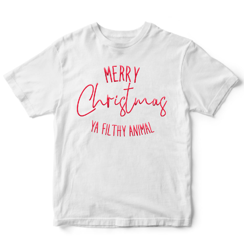 Merry Christmas ya filthy animal ( PUFF PRINT ) - PUF - 001