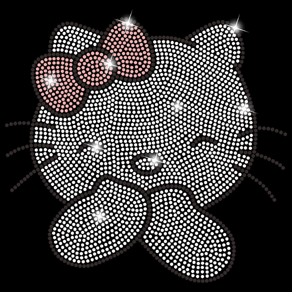 Cat Face W | Rhinestones - RHN - 164