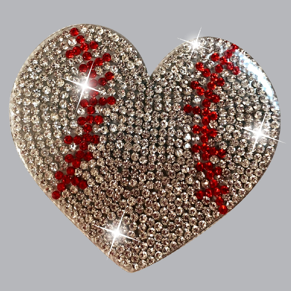 Baseball Heart | Rhinestones - RHN - 151