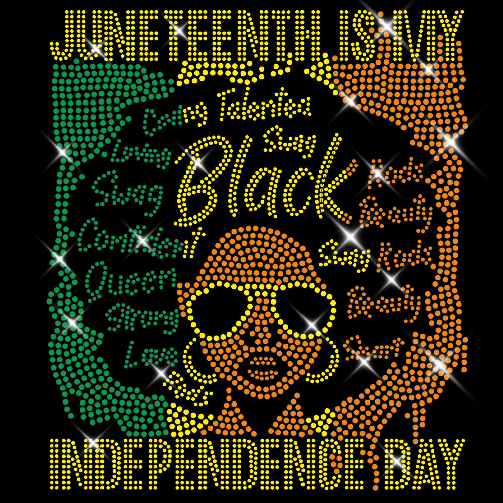 Black Independence Day | Rhinestones - RHN - 171