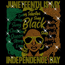 Load image into Gallery viewer, Black Independence Day | Rhinestones - RHN - 171
