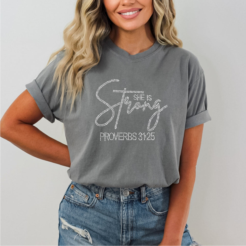 She Is Strong | Rhinestones - RHN - 069