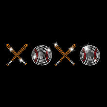 Load image into Gallery viewer, Baseball Xoxo | Rhinestones - RHN - 168
