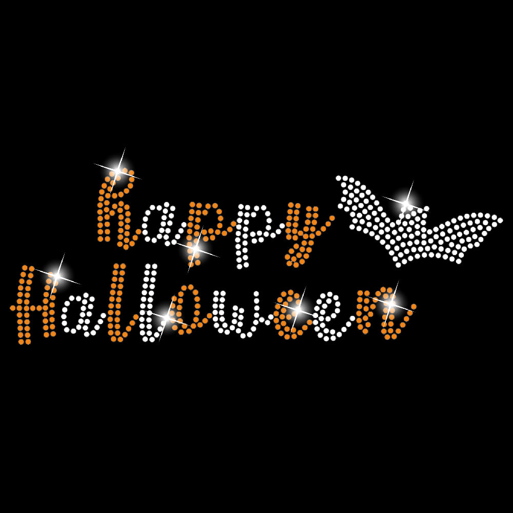 Happy Halloween Bat | Rhinestones - RHN - 122