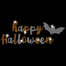 Load image into Gallery viewer, Happy Halloween Bat | Rhinestones - RHN - 122
