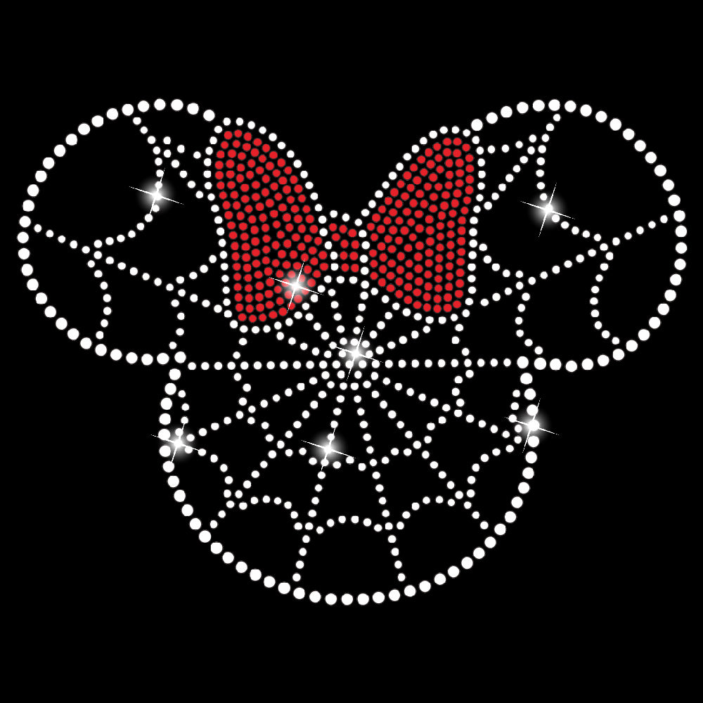 Mouse And Bow | Rhinestones - RHN - 126