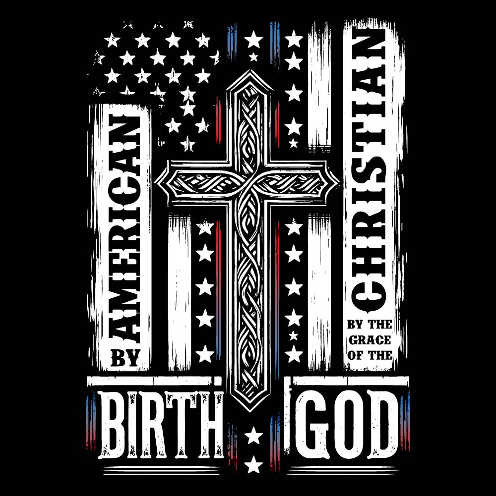 Flag Cross Birth God - USA - 384