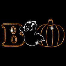 Load image into Gallery viewer, Boo Ghost Pumpkin | Rhinestones - RHN - 130
