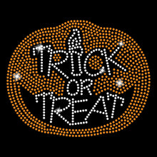 Load image into Gallery viewer, Trick Or Treat Pumpkin | Rhinestones - RHN - 128
