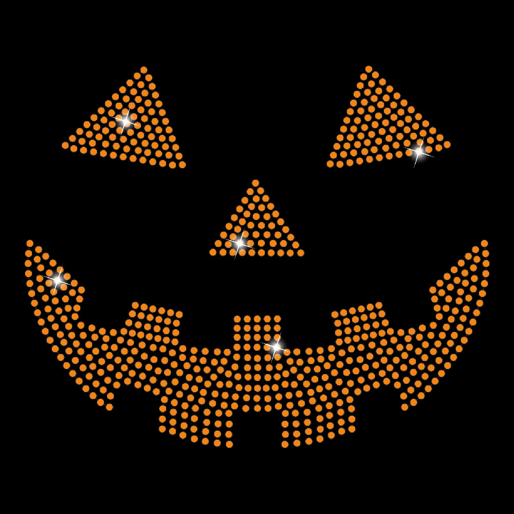 Pumpkin Face | Rhinestones - RHN - 123