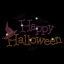 Load image into Gallery viewer, Happy Halloween Witch Hat | Rhinestones - RHN - 133
