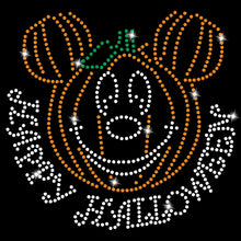 Load image into Gallery viewer, Happy Halloween Bear | Rhinestones - RHN - 129
