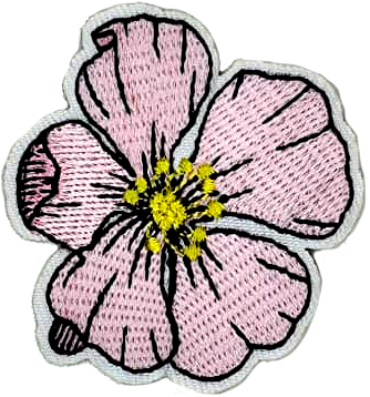 Pink Yellow Flower | Embroidery Patch - PAT - 154